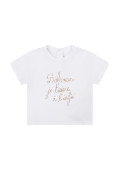 T-shirt con stampa BALMAIN KIDS | BX8621 Z3186100BG